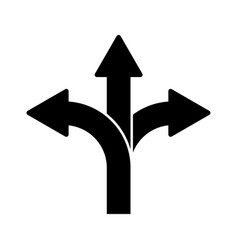 Three Way Direction Arrow Icon