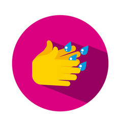 Emoji Coronavirus Concept Hand Wash Icon Block