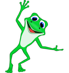 Happy Frog Cartoon Character