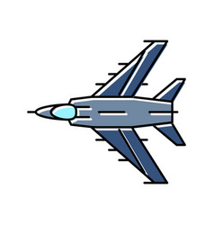 Military Airplane Aircraft Color Icon