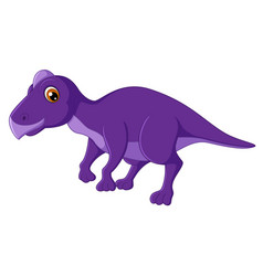 Cartoon Brontosaurus On White Background