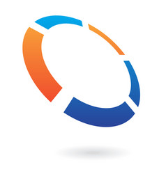 Orange And Blue Perspective Circle Abstract Logo