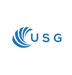 Usg Letter Logo Design On White Background