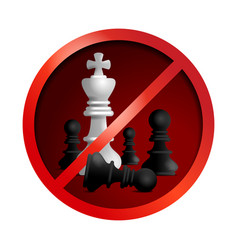 Antiracism Sign - In Chess Game Metaphor