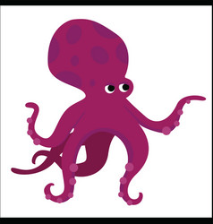 Big Red Octopus Cartoon Character