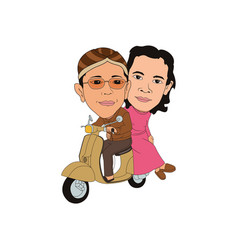 Couple Vespa