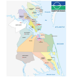 Map Of Hampton Roads Metropolitan Area Virginia