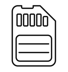 Sd Memory Card Line Icon