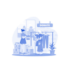 Volunteers Donate Clothes To The Poor