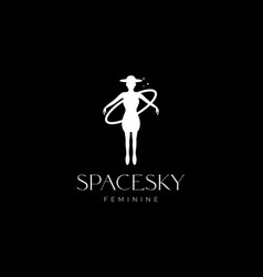 Woman And Space Sky Logo Design