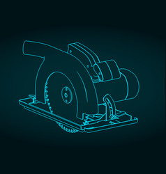 Circular Saw Isometric Blueprint