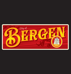 City Of Bergen Norway Travel Sticker