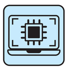 Computer Chip On A White Background