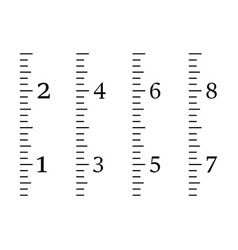 Scale with numbers for rulers units measurement Vector Image