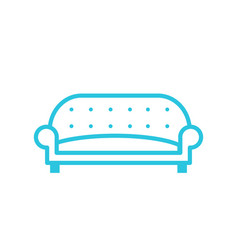 Two Place Sofa Couch Icon From Blue Set