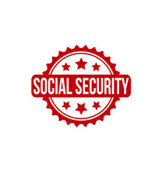 Social Security Rubber Stamp Seal