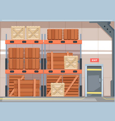 Warehouse With Boxes Storehouse Interior With