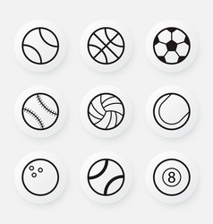 Ball Icon Set Sports Icon Art