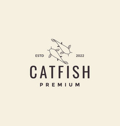 Catfish Food Hipster Logo Design