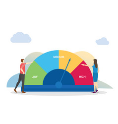 Risk Assessment Concept Icon With Bar Gauge