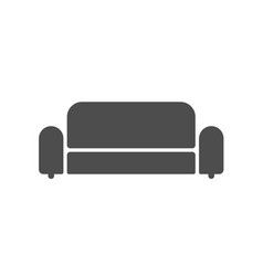 Sofa Silhouette Icon Isolated On White