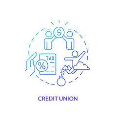 Credit Union Blue Gradient Concept Icon