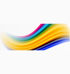 Rainbow Color Silk Blurred Wavy Line Background On