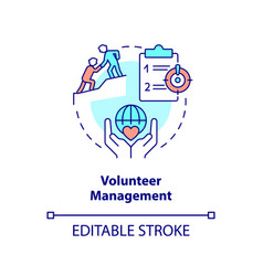 Volunteer Management Concept Icon