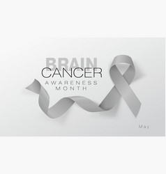 Brain Cancer Awareness Calligraphy Poster Design