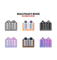 Rule Policy Paper Icon Set With Different Styles