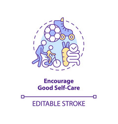 Encourage Good Self Care Concept Icon