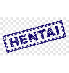 Grunge Hentai Rectangle Stamp