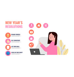 New Years Resolution And Goals Infographic