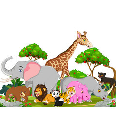 Cute Animal Wildlife Cartoon Concept