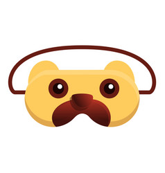 Dog Sleeping Mask Icon Cartoon Style