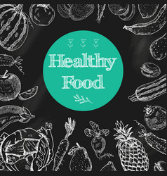 Healthy Food Chalkboard Background