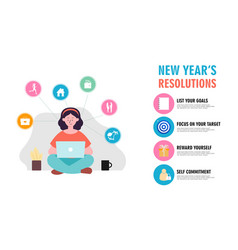 New Years Resolution And Goals Infographic