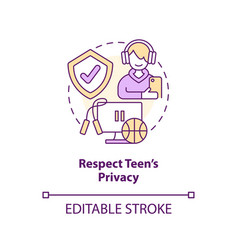 Respect Teen Privacy Concept Icon