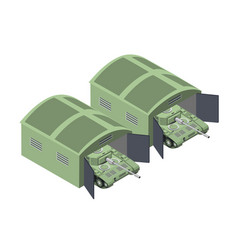 Set Of Army Armed Troop Isometric Armed Military