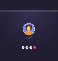 Video Call Screen Web User Interface