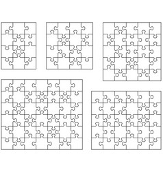 White Puzzles Separate Pieces