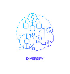 Diversify Blue Gradient Concept Icon