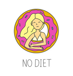 Girl With Donut Card No Diet