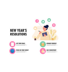 New Years Resolution And Goals Infographic