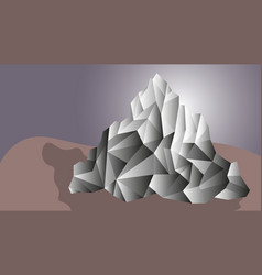 Abstract Low Polygonal Mountain Landscape