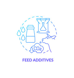 Feed Additives Blue Gradient Concept Icon