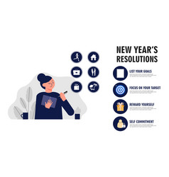 New Years Resolution And Goals Infographic