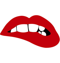 Red Sexy Lips Isolated On White Background