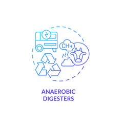 Anaerobic Digesters Blue Gradient Concept Icon