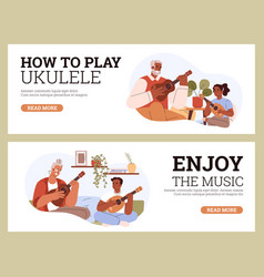 Children Learning How To Play Ukulele Advertising